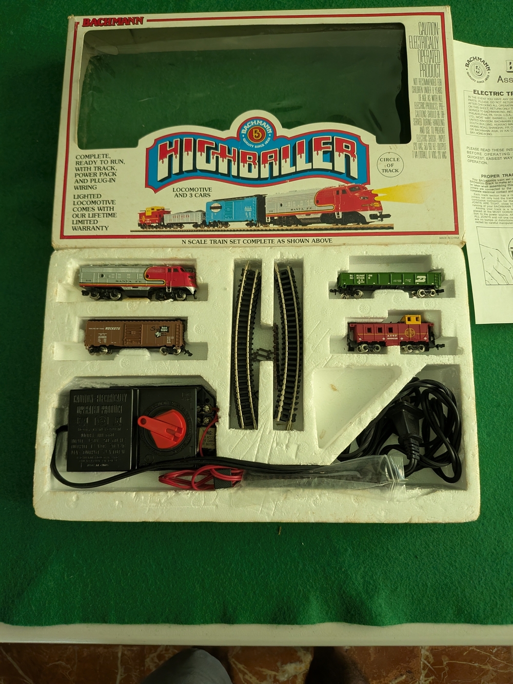 Bachman Highballer N Scale Electric Train Set -   Cars Locomotive Need Repair